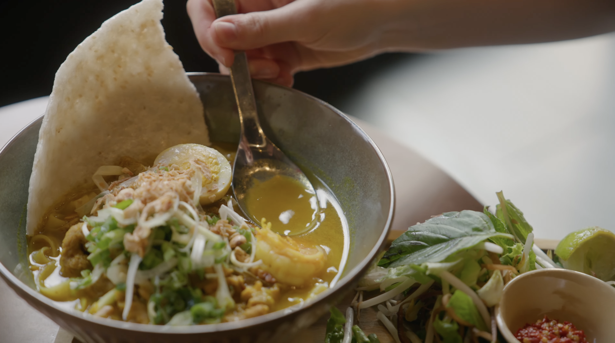 Close up image of traditional vietnamese food